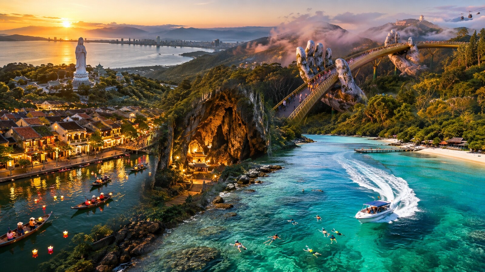 [3N2D2] Tour Đà Nẵng – Sơn Trà – Ngũ Hành Sơn – Hội An – Bà Nà Hills – Cù Lao Chàm 3 ngày 2 đêm