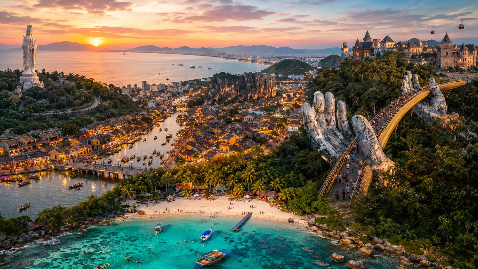 [4N3D1] Tour Đà Nẵng – Sơn Trà – Ngũ Hành Sơn – Hội An – Bà Nà Hills – Cù Lao Chàm 4 ngày 3 đêm