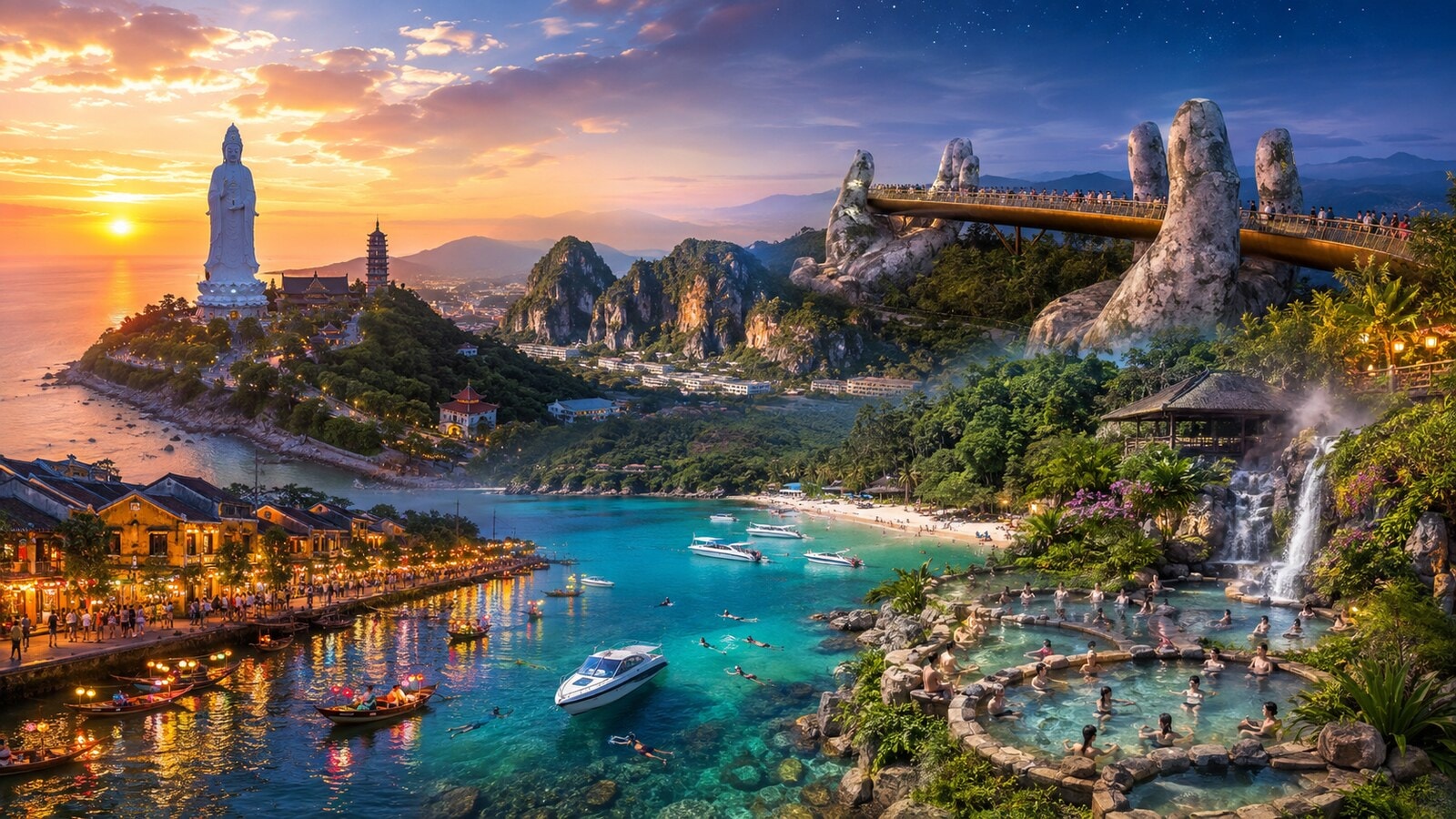 [4N3D5] Tour Đà Nẵng – Sơn Trà – Ngũ Hành Sơn – Hội An – Bà Nà Hills – Cù Lao Chàm – Núi Thần Tài 4 ngày 3 đêm
