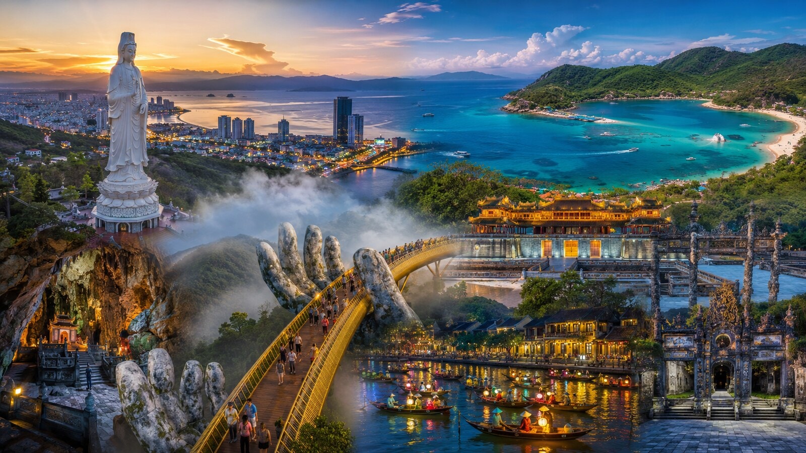 [5N4D2] Tour Đà Nẵng – Sơn Trà – Ngũ Hành Sơn – Hội An – Cù Lao Chàm – Bà Nà Hills – Huế 5 ngày 4 đêm